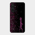 Glitter Customize Glass Case Cover Pink For Samsung Galaxy M35 5G
