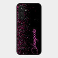Glitter Customize Glass Case Cover Pink For Samsung Galaxy M36 5G