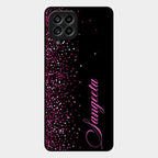 Glitter Customize Glass Case Cover Pink For Samsung Galaxy M53 5G