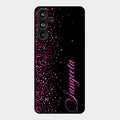 Glitter Customize Glass Case Cover Pink For Samsung Galaxy M55 5G