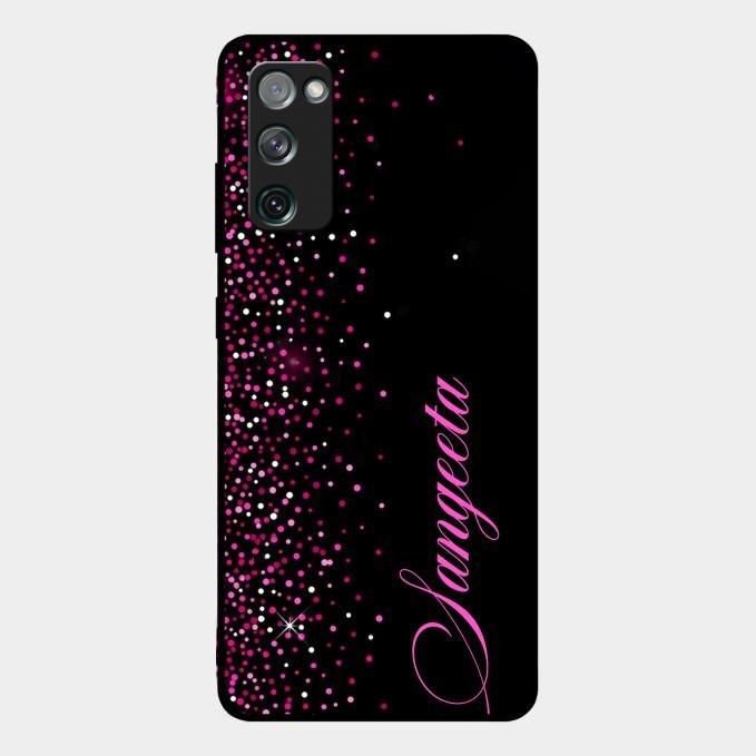Glitter Customize Glass Case Cover Pink For Samsung Galaxy S20 Fe 5G
