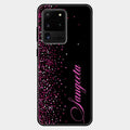 Glitter Customize Glass Case Cover Pink For Samsung Galaxy S20 Ultra