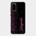 Glitter Customize Glass Case Cover Pink For Samsung Galaxy S20