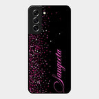 Glitter Customize Glass Case Cover Pink For Samsung Galaxy S21 Fe 5G
