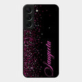 Glitter Customize Glass Case Cover Pink For Samsung Galaxy S22 5G