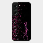 Glitter Customize Glass Case Cover Pink For Samsung Galaxy S22 5G