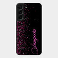 Glitter Customize Glass Case Cover Pink For Samsung Galaxy S22 Plus 5G