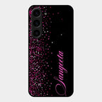 Glitter Customize Glass Case Cover Pink For Samsung Galaxy S23 5G