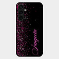 Glitter Customize Glass Case Cover Pink For Samsung Galaxy S23 Fe 5G