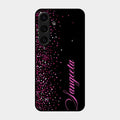 Glitter Customize Glass Case Cover Pink For Samsung Galaxy S24 5G