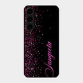 Glitter Customize Glass Case Cover Pink For Samsung Galaxy S24 Plus 5G