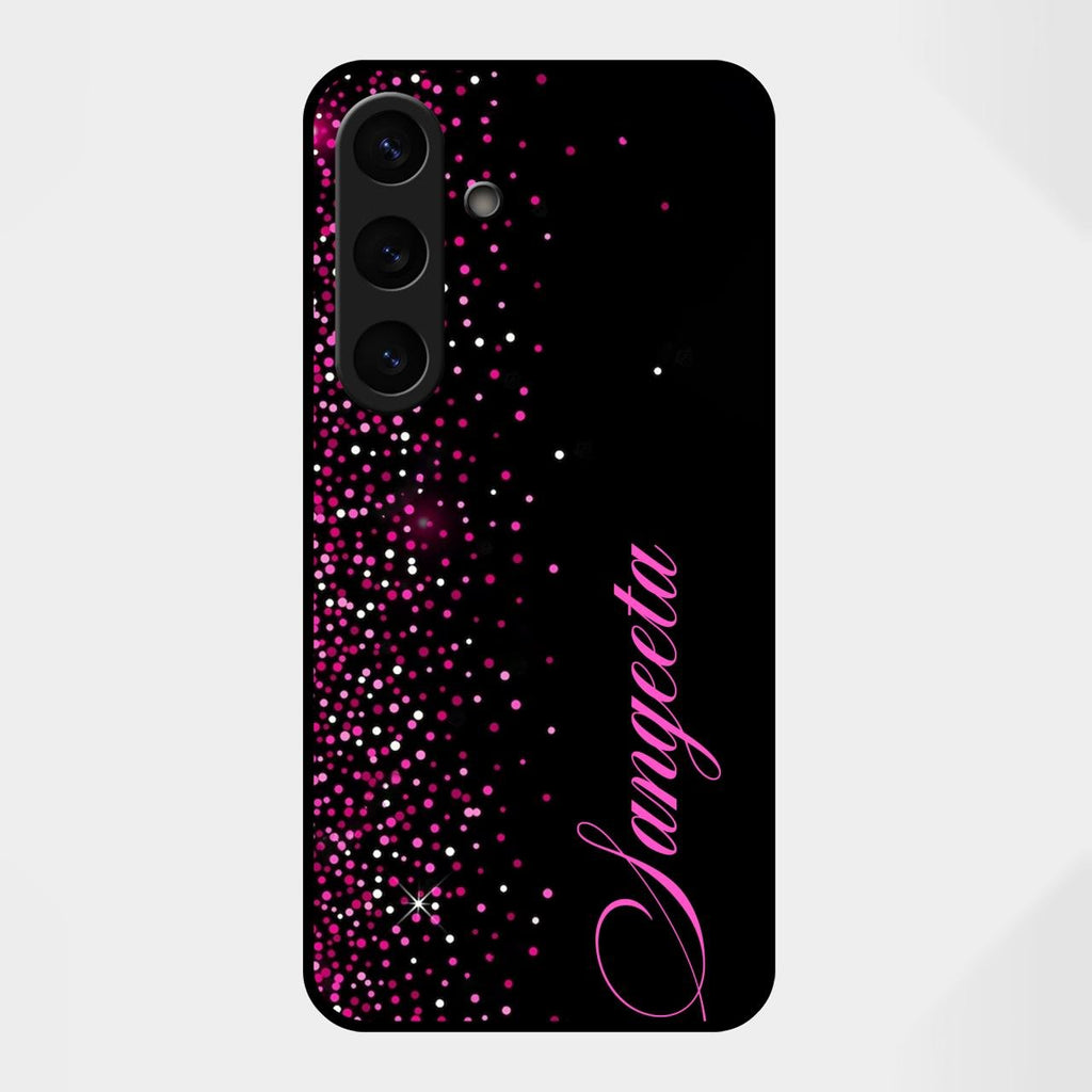 Glitter Customize Glass Case Cover Pink For Samsung Galaxy S25 FE 5G