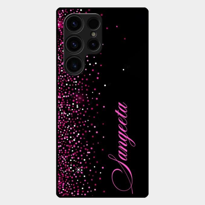 Glitter Customize Glass Case Cover Pink For Samsung Galaxy S26 Ultra 5G