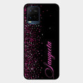 Glitter Customize Glass Case Cover Pink For Vivo T1X