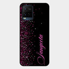 Glitter Customize Glass Case Cover Pink For Vivo T1X