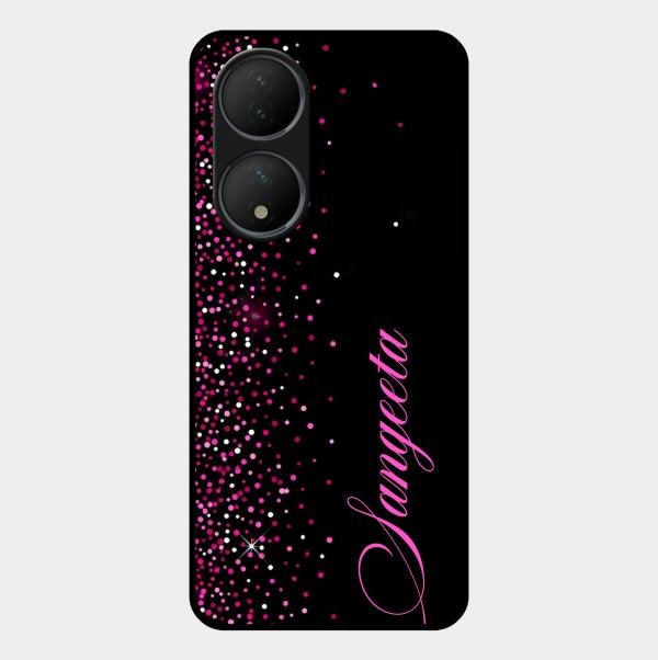 Glitter Customize Glass Case Cover Pink For Vivo T2 5G