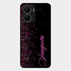 Glitter Customize Glass Case Cover Pink For Vivo T2X 5G