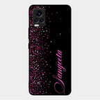 Glitter Customize Glass Case Cover Pink For Vivo V20 2021