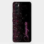 Glitter Customize Glass Case Cover Pink For Vivo V20 Se