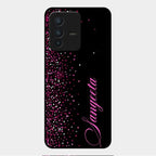 Glitter Customize Glass Case Cover Pink For Vivo V23 5G