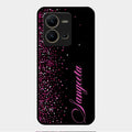 Glitter Customize Glass Case Cover Pink For Vivo V25 5G