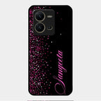 Glitter Customize Glass Case Cover Pink For Vivo V25 5G