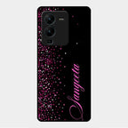Glitter Customize Glass Case Cover Pink For Vivo V25 Pro 5G