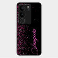 Glitter Customize Glass Case Cover Pink For Vivo V29 5G