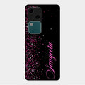 Glitter Customize Glass Case Cover Pink For Vivo V30 5G