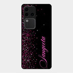 Glitter Customize Glass Case Cover Pink For Vivo V30 Pro 5G