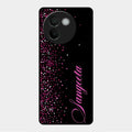 Glitter Customize Glass Case Cover Pink For Vivo V30E 5G