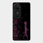 Glitter Customize Glass Case Cover Pink For Vivo V40 5G