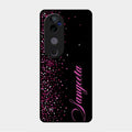 Glitter Customize Glass Case Cover Pink For Vivo V40 Pro 5G