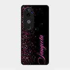 Glitter Customize Glass Case Cover Pink For Vivo V40 Pro 5G