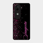 Glitter Customize Glass Case Cover Pink For Vivo V40E 5G