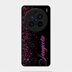 Glitter Customize Glass Case Cover Pink For Vivo X200 Pro 5G