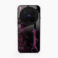 Glitter Customize Glass Case Cover Pink For Vivo X300 Pro 5G