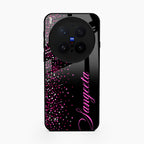 Glitter Customize Glass Case Cover Pink For Vivo X300 Pro 5G