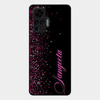 Glitter Customize Glass Case Cover Pink For Vivo X50 Pro 5G