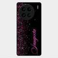 Glitter Customize Glass Case Cover Pink For Vivo X90 Pro 5G