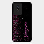 Glitter Customize Glass Case Cover Pink For Vivo Y02T