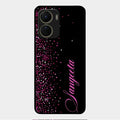 Glitter Customize Glass Case Cover Pink For Vivo Y16