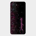 Glitter Customize Glass Case Cover Pink For Vivo Y18