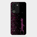 Glitter Customize Glass Case Cover Pink For Vivo Y200 5G