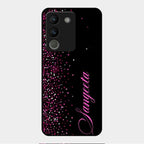 Glitter Customize Glass Case Cover Pink For Vivo Y200 5G
