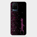 Glitter Customize Glass Case Cover Pink For Vivo Y21T