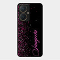 Glitter Customize Glass Case Cover Pink For Vivo Y27