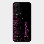 Glitter Customize Glass Case Cover Pink For Vivo Y28 5G