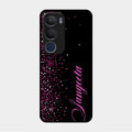 Glitter Customize Glass Case Cover Pink For Vivo Y29 5G
