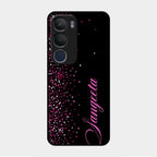 Glitter Customize Glass Case Cover Pink For Vivo Y29 5G